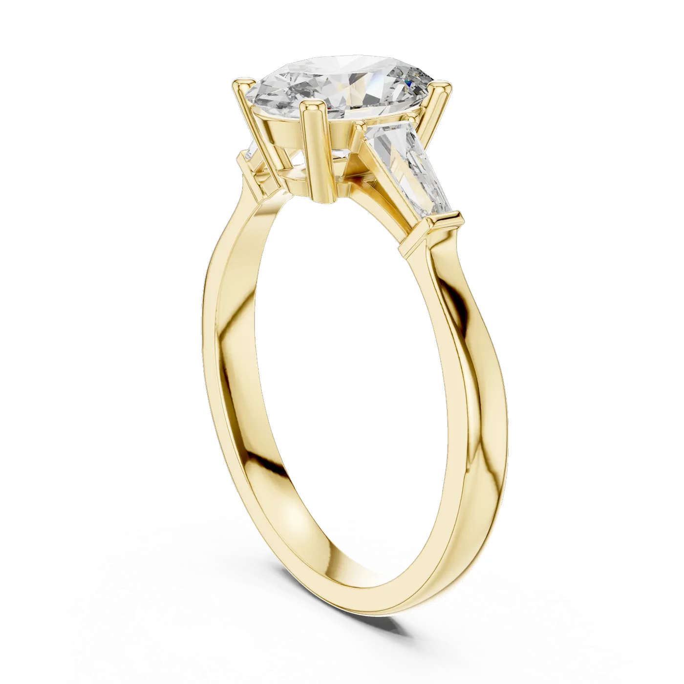 Bague de fiançailles Magnolia 1,09 ct en or jaune 18 carats, diamant ovale, vue 1